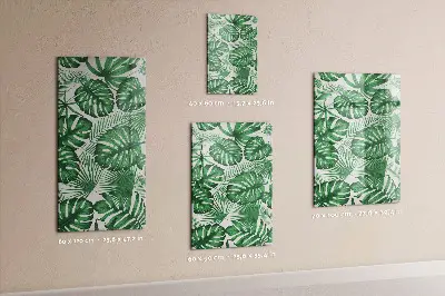 Magnet board Monstera plant leaves