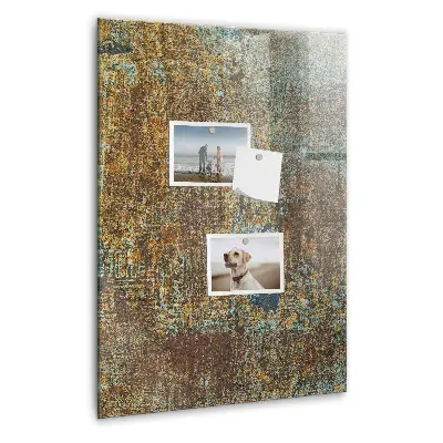 Magnetic glass dry erase board in rust