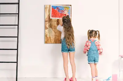 Magnetic Glass Dry Erase Board with Natural Wood Frame