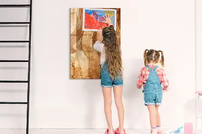 Magnetic Glass Dry Erase Board with Natural Wood Frame