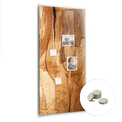Magnetic Glass Dry Erase Board with Natural Wood Frame