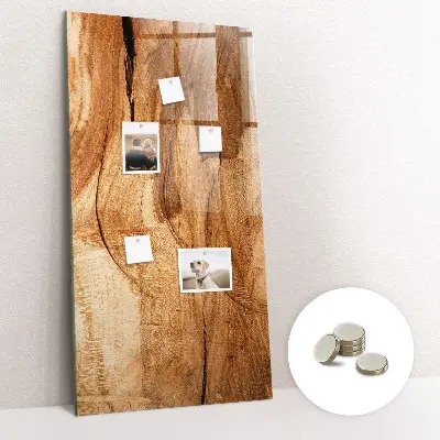 Magnetic Glass Dry Erase Board with Natural Wood Frame