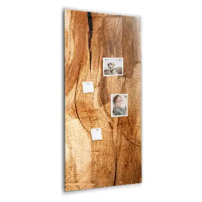 Magnetic Glass Dry Erase Board with Natural Wood Frame