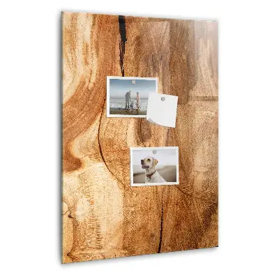 Magnetic Glass Dry Erase Board with Natural Wood Frame