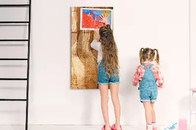 Magnetic Glass Dry Erase Board with Natural Wood Frame