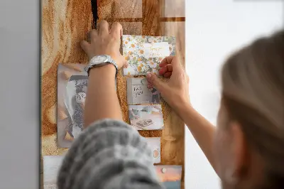 Magnetic Glass Dry Erase Board with Natural Wood Frame