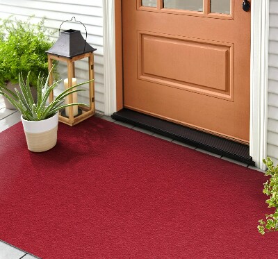 Outdoor rug for deck Red Quartet