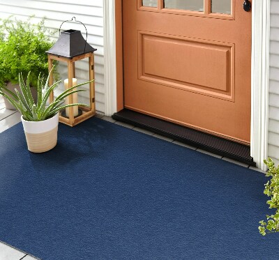 Outdoor rug for deck Muted blue