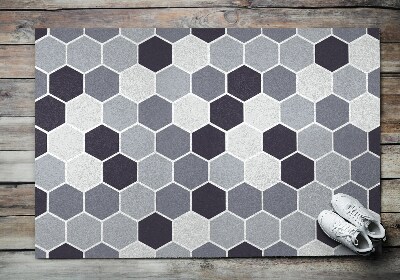 Outdoor door mat Geometry Hexagon