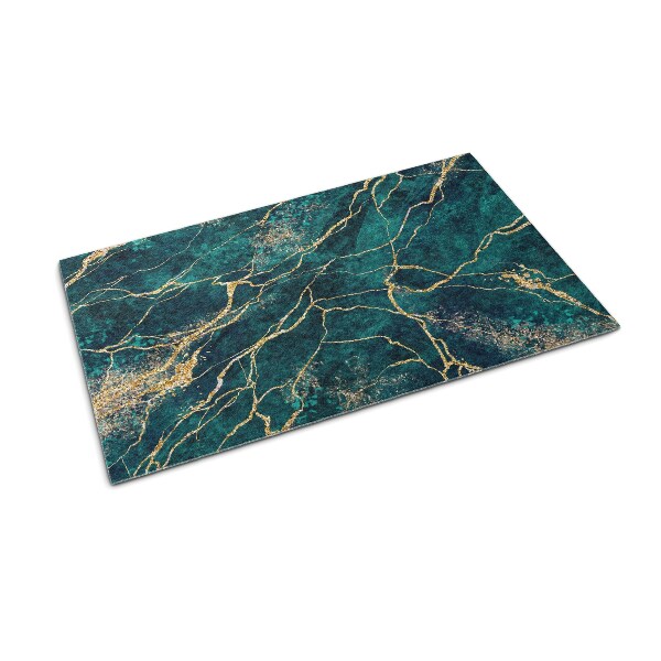 Outdoor door mat Turquoise Marble