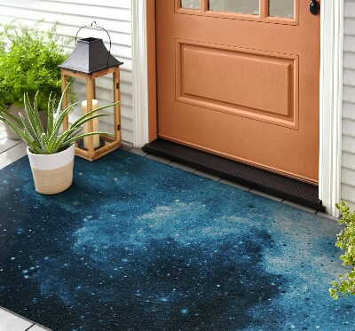 Front door floor mat Abstract Blue