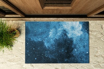 Front door floor mat Abstract Blue