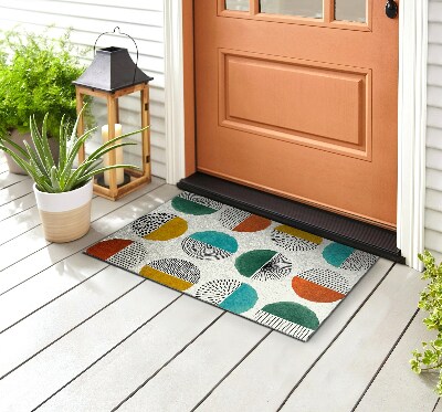 Front door floor mat Circles and Lines