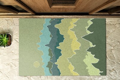Front door floor mat Abstract Mountains