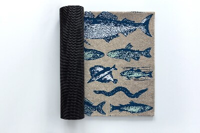 Front door mat Fisherman's pattern