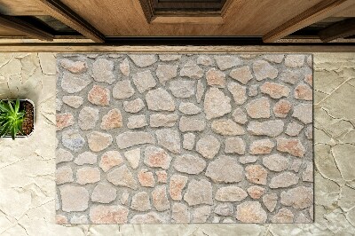 Front door floor mat Wall of Stones