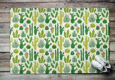 Front door floor mat Cactus motif