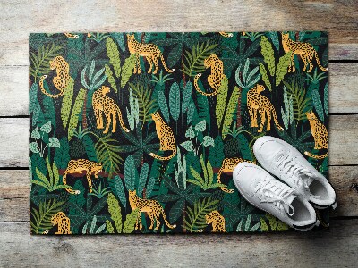 Front door floor mat Fauna Cheetah Botany