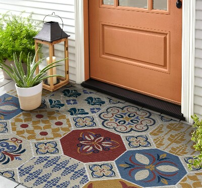 Front door floor mat Spanish Tile