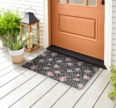 Front door floor mat Panther pattern