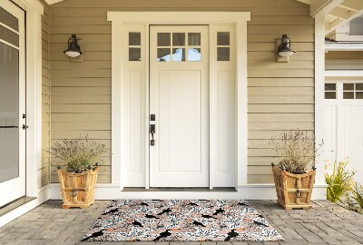 Front door floor mat Toucan among the Greenery