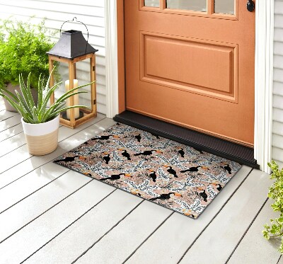 Front door floor mat Toucan among the Greenery