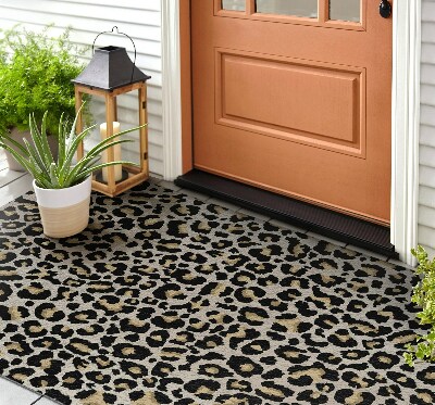 Front door floor mat Panther motif