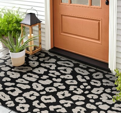 Front door floor mat Leopard pattern