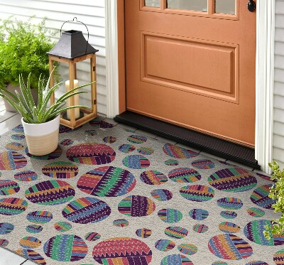 Carpet front door Abstraction of Colorful Circles