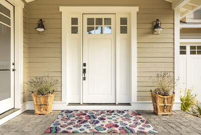 Carpet front door Abstraction of Colorful Circles