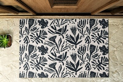 Carpet front door Abstract Flora