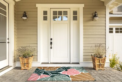 Outdoor rug for deck Geometric Flowers