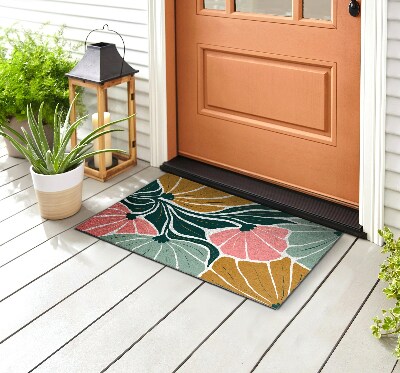 Outdoor rug for deck Geometric Flowers