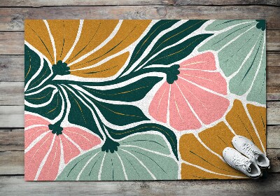 Outdoor rug for deck Geometric Flowers