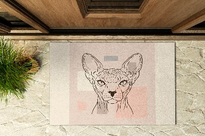 Front door doormat Sphinx Cat