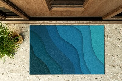 Front door doormat Shades of blue