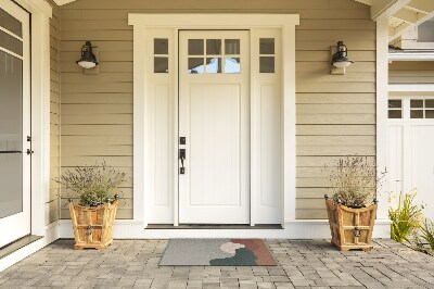 Front door doormat Morning light