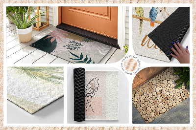 Front door doormat Cats Monstera