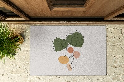 Front door doormat Cats Monstera