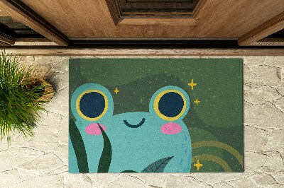 Front door doormat Cute frog