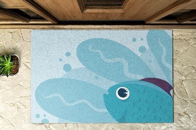 Front door doormat Blue Fish