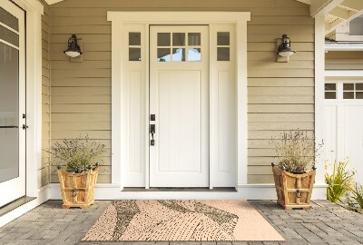 Front door doormat Geometric Wave