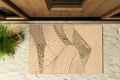 Front door doormat Geometric Wave