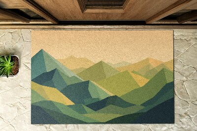 Front door mat Geometric Mountains