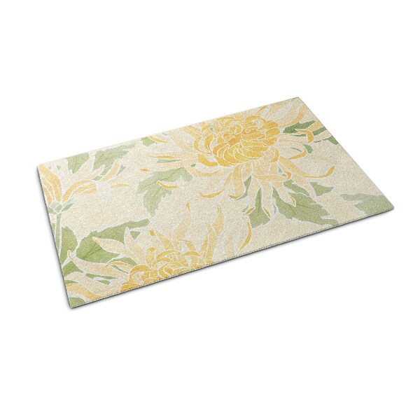 Front door mat Chrysanthemums Yellow