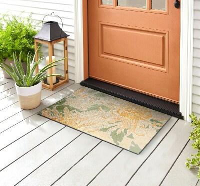 Front door mat Chrysanthemums Yellow