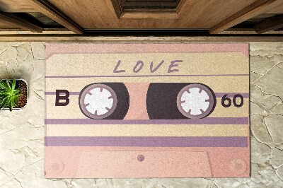 Front door mat Retro Cassette Love