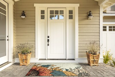 Carpet front door Sunflower Flora