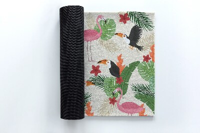 Outdoor mat Flamingo fowl