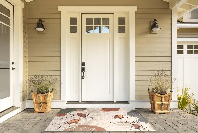 Front door doormat Geometric Flowers